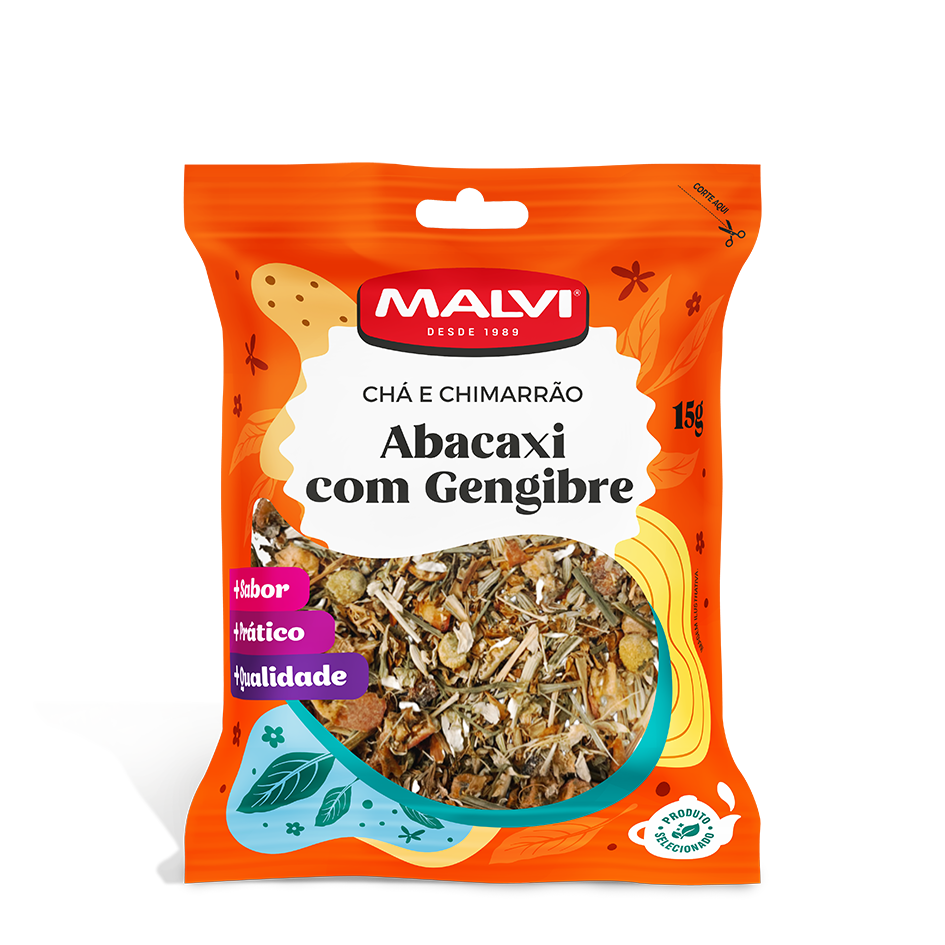CHÁ DE ABACAXI COM GENGIBRE 15G (SACHÊ)