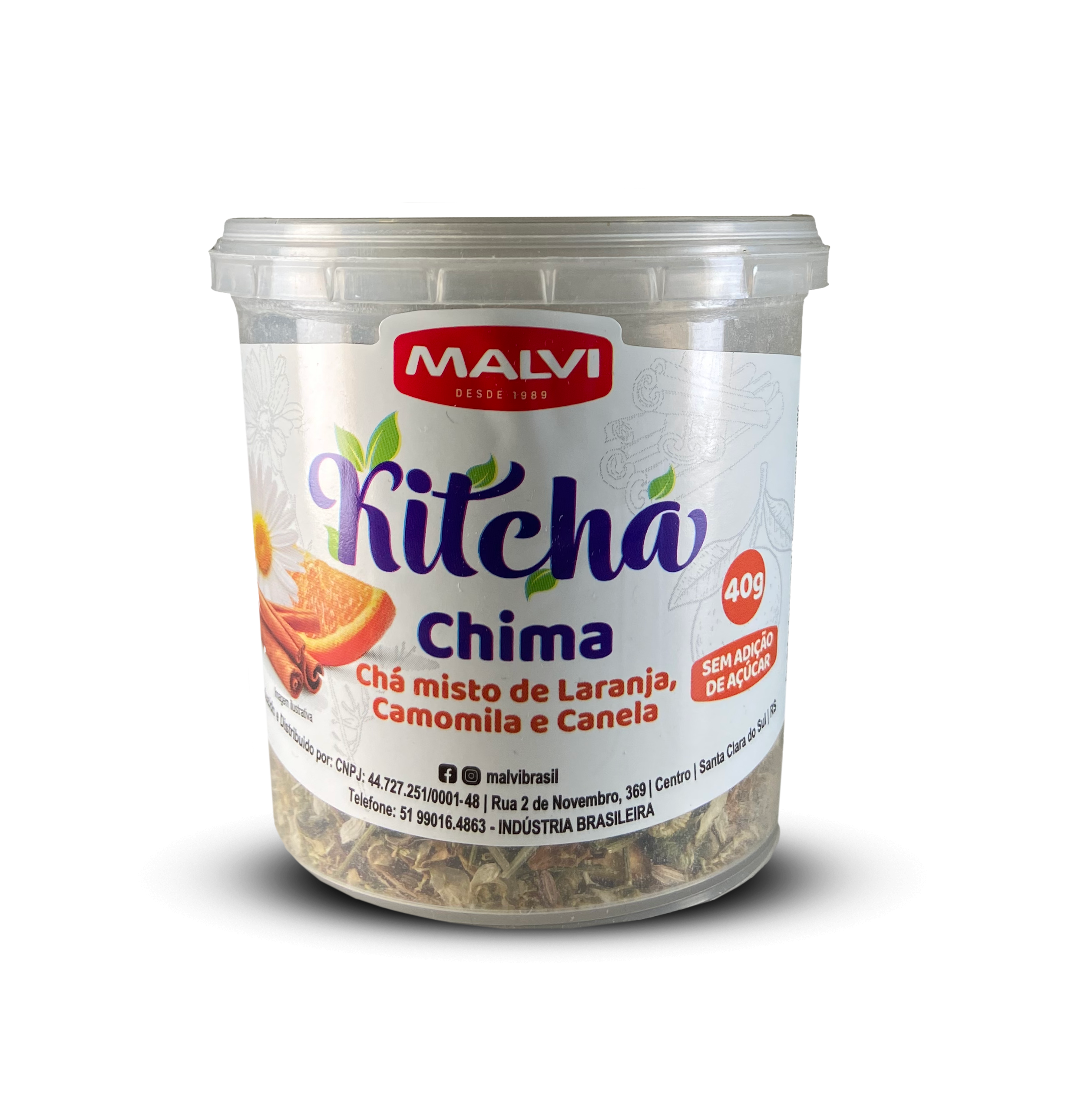 KITCHÁ - LARANJA. CAMOMILA E CANELA 40G