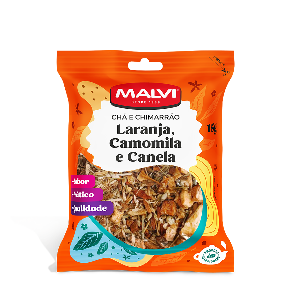 LARANJA. CAMOMILA E CANELA 15G (SACHÊ)