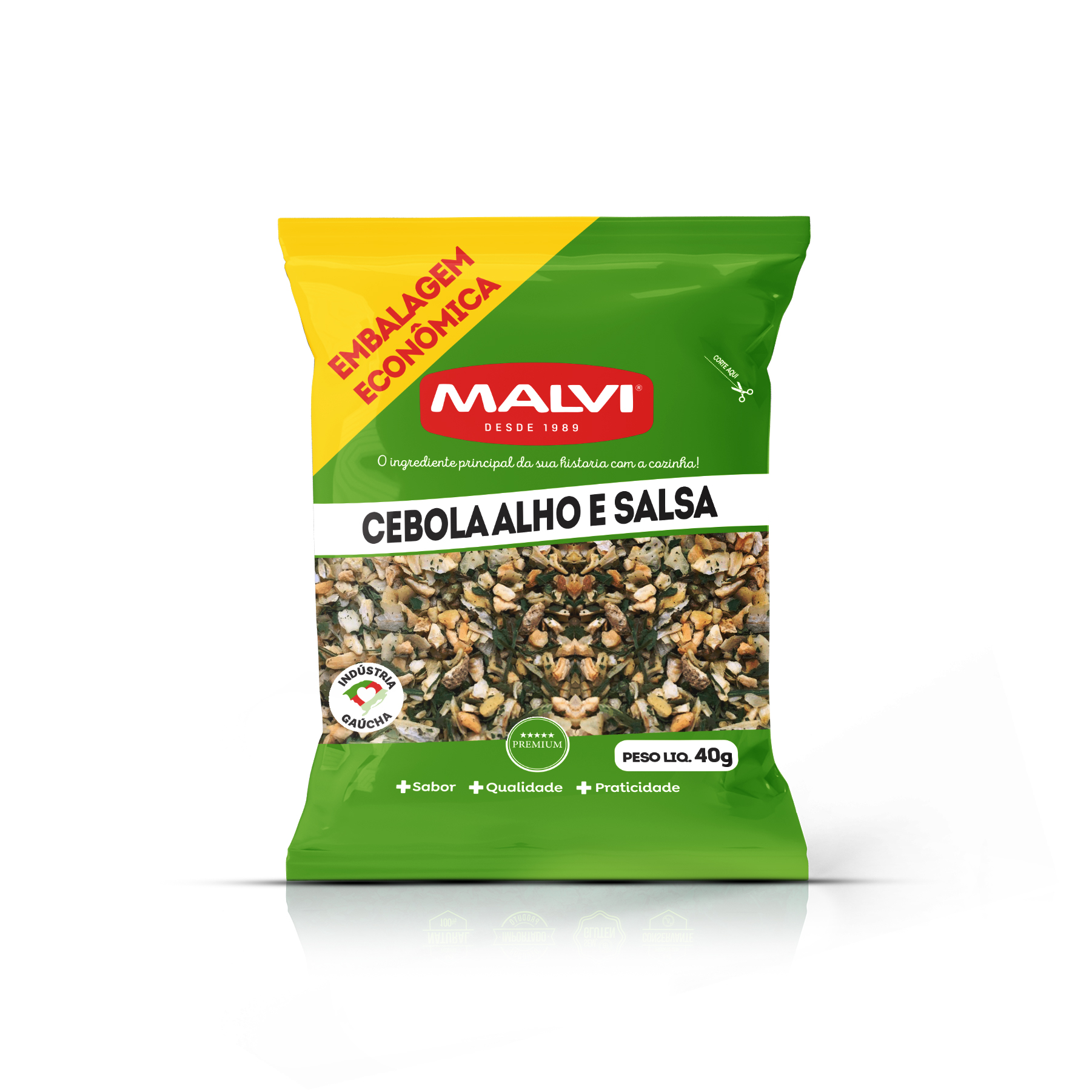 CEBOLA ALHO E SALSA 40G (LINHA ECONÔMICA)